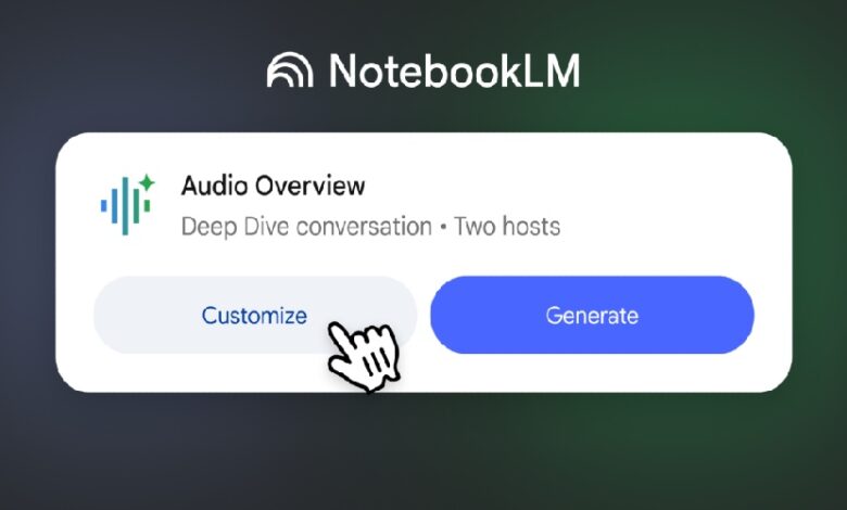 الملخصات الصوتية في اداة NotebookLM